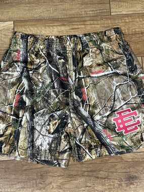 Eric Emanuel Mens Camo Branch Athletic EE Shorts